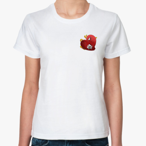 Классическая футболка Мышь и валентинка
