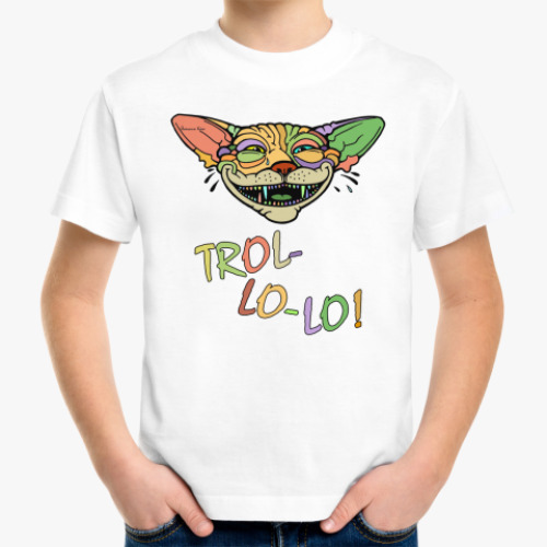 Детская футболка  Trollface