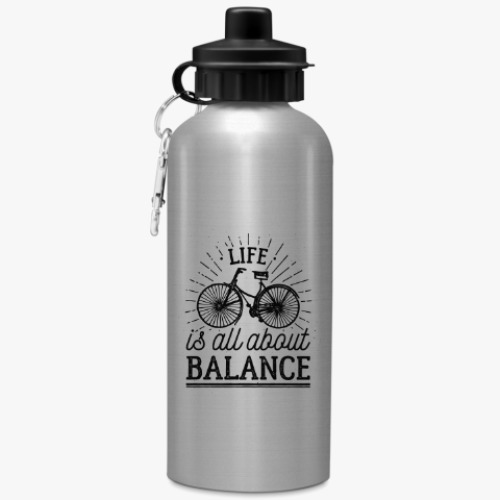 Бутылка с карабином (500 мл) Life is all about balance!