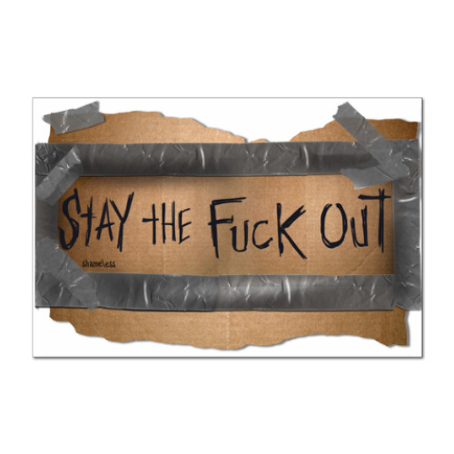 Наклейка (стикер) Stay the fuck out. Shameless