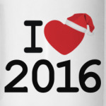 Новогодний принт I Love 2016