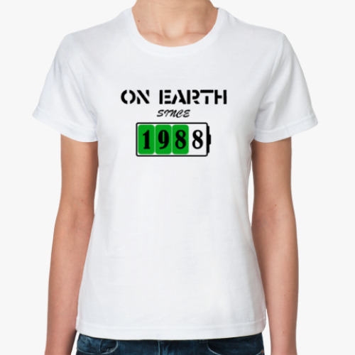 Классическая футболка On Earth Since 1988