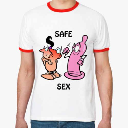 Футболка Ringer-T SAFE SEX