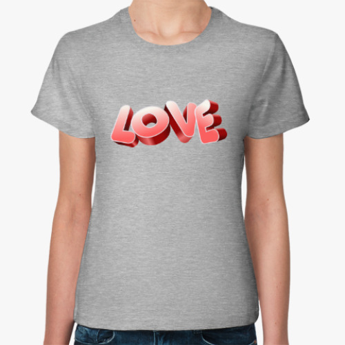 Женская футболка love
