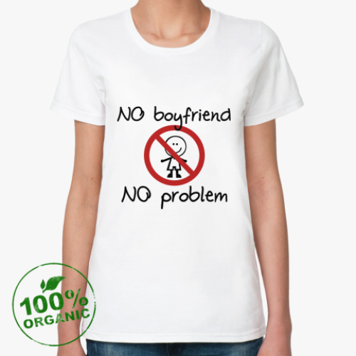 Женская футболка из органик-хлопка NO problem