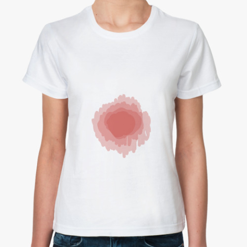 Классическая футболка реалистичное  кровавое пятно