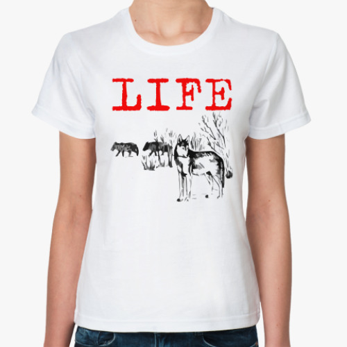 Классическая футболка Волки. Life