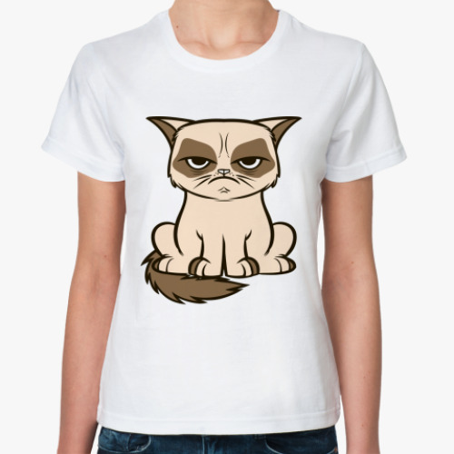 Классическая футболка Grumpy cat