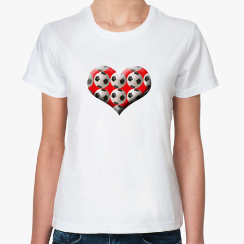 Классическая футболка  'Сердце болельщика'
