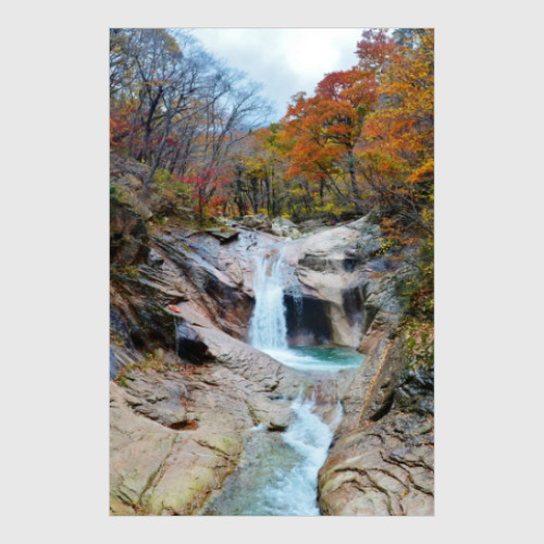Постер Горный водопад