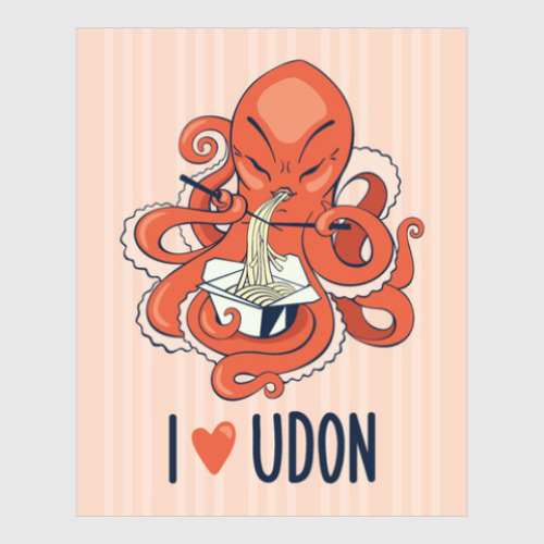 Постер I love udon