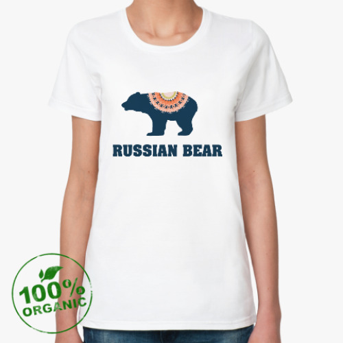 Женская футболка из органик-хлопка The Russian Bear