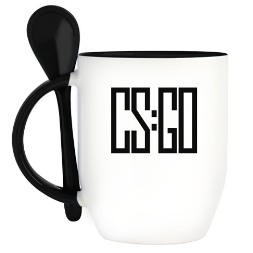 Кружка с ложкой CS:GO