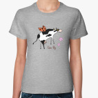 Классическая женская футболка Божья корова