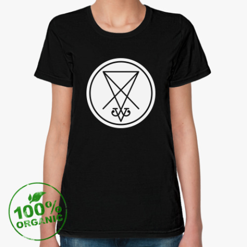 Женская футболка из органик-хлопка Сигил Люцифера / Sigil of Lucifer