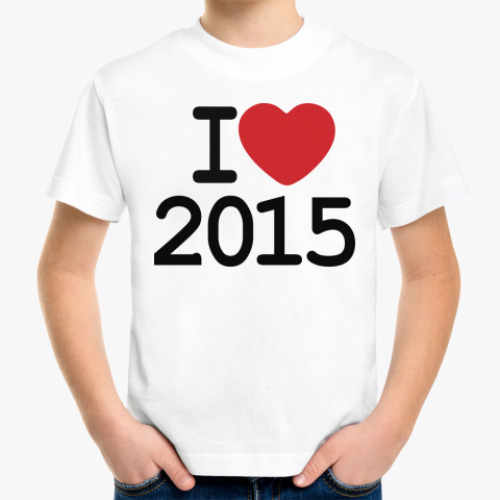 Детская футболка Новогодний принт I Love 2015
