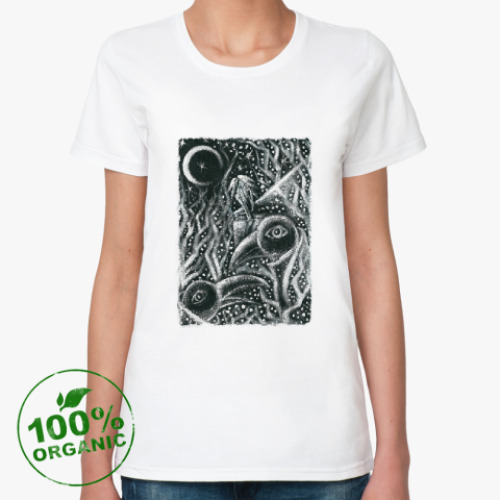 Женская футболка из органик-хлопка Вороны и одиночество
