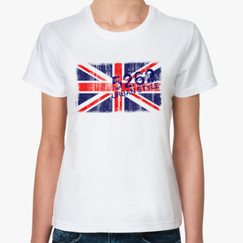Классическая футболка England urban flag