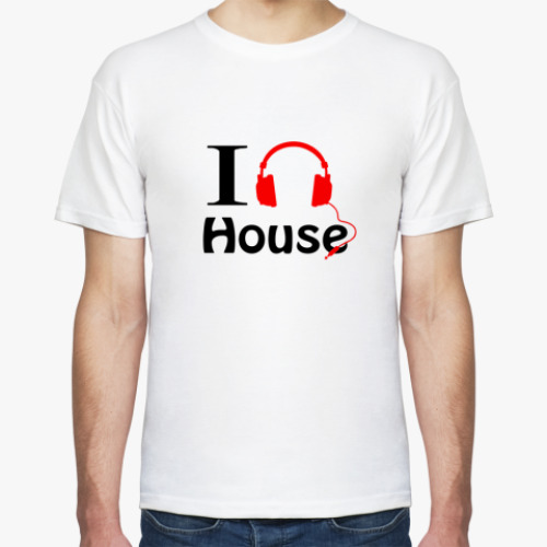 Футболка I love house music