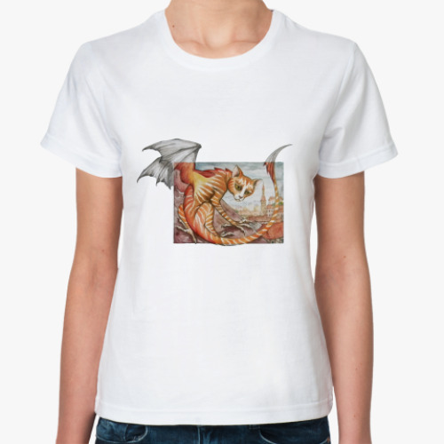 Классическая футболка Кошачий дракон