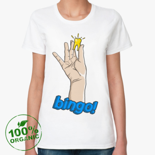 Женская футболка из органик-хлопка Bingo!  Зуб