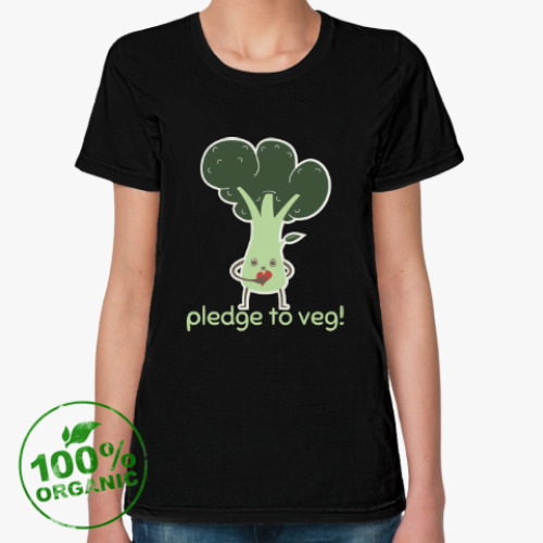 Женская футболка из органик-хлопка Pledge to Veg