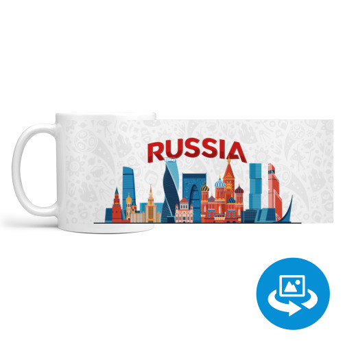 Кружка (круговая запечатка) Панорама Москвы