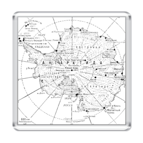 Магнит  Карта Антарктиды