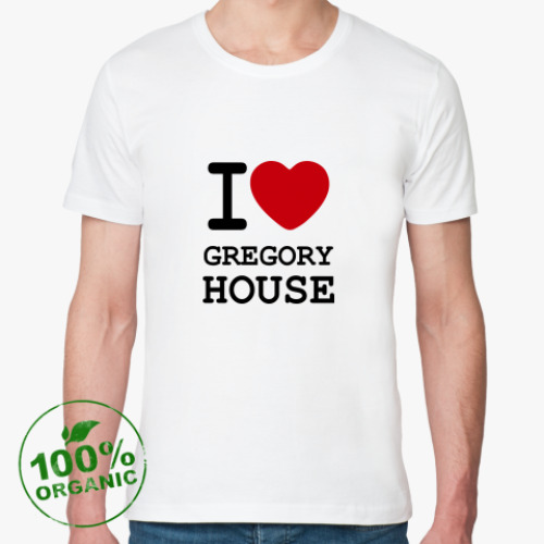 Футболка из органик-хлопка   I Love House