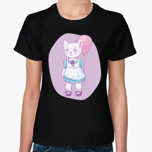 Женская футболка  Little Kittycat / Кошечка