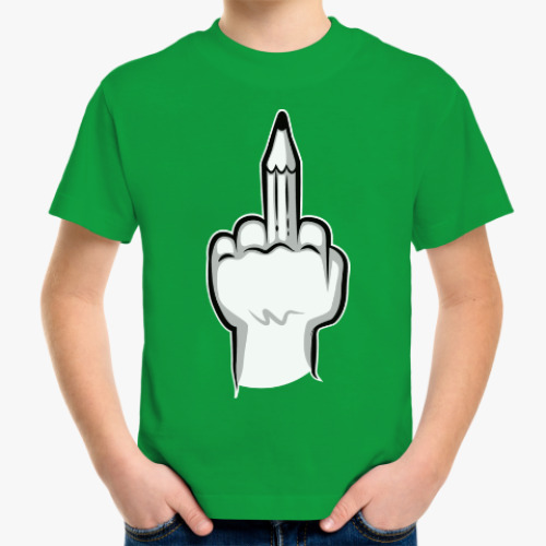 Детская футболка Fuck pencil