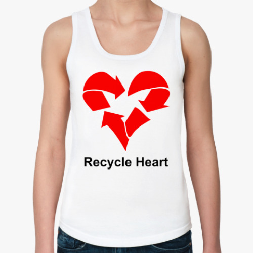 Женская майка Recycle Heart