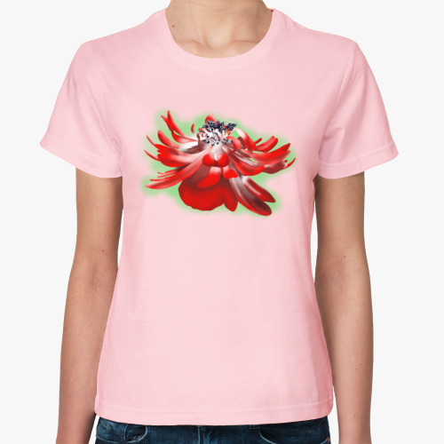 Женская футболка Цветок Анемон