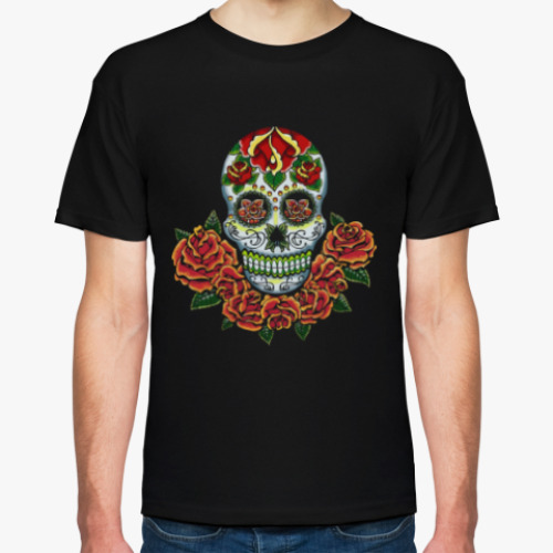 Футболка Skull and Flowers