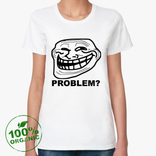 Женская футболка из органик-хлопка trollface