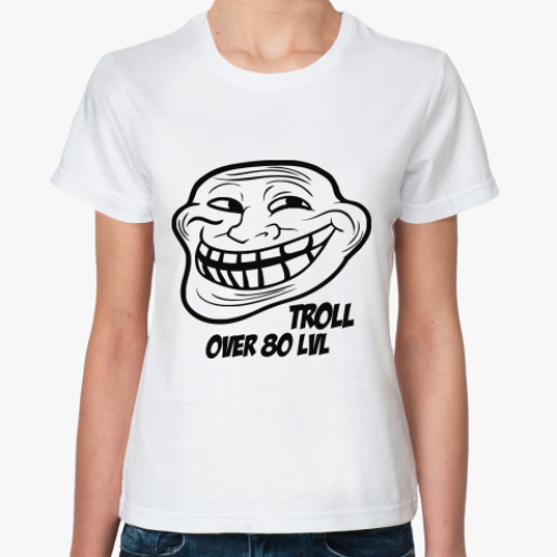 Классическая футболка troll over 80