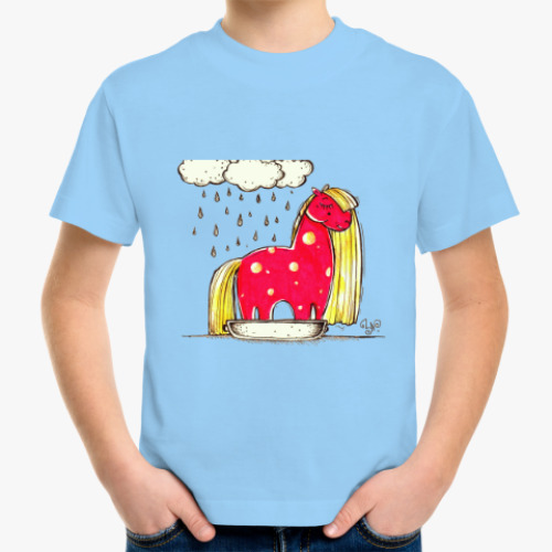 Детская футболка Купание красной коняшки