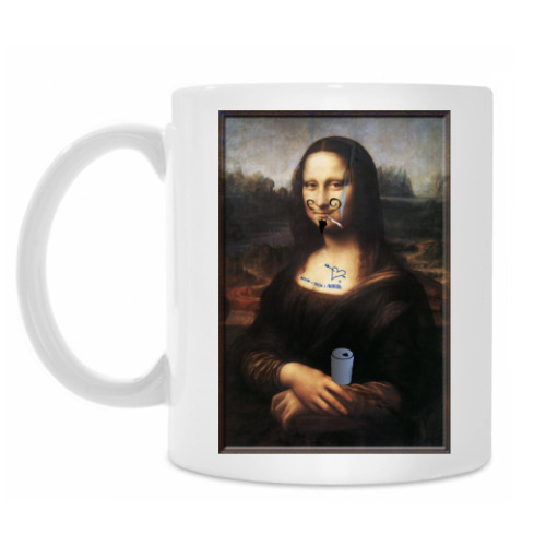 Кружка Испорченная Мона Лиза -