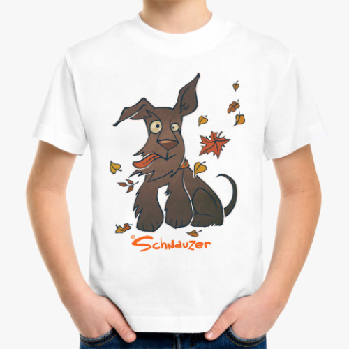 Детская футболка Осенний шнауцер