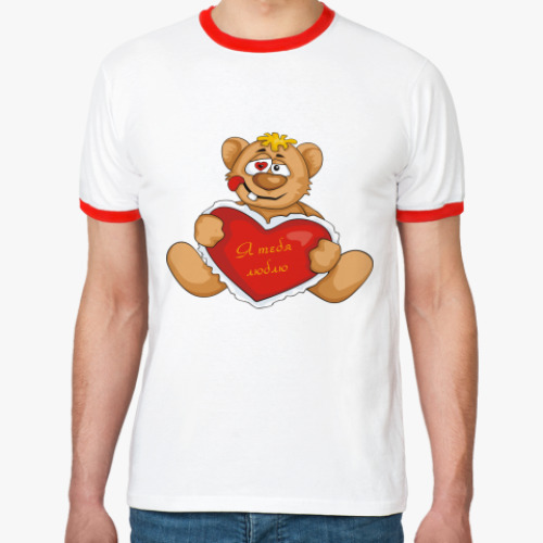Футболка Ringer-T Медведь и сердце