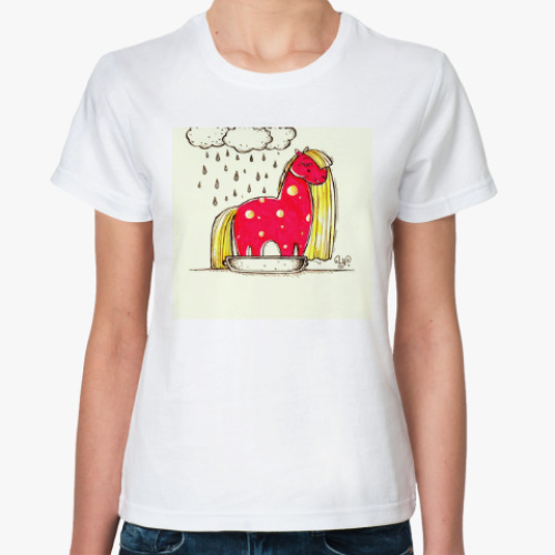 Классическая футболка Купание красной коняшки
