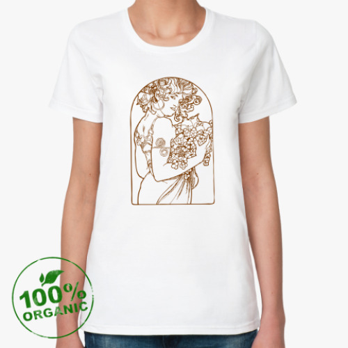 Женская футболка из органик-хлопка Alfons Mucha