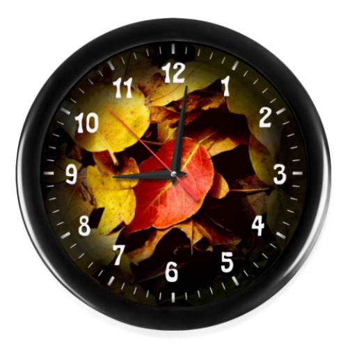 Настенные часы Листопад,листья,осенние