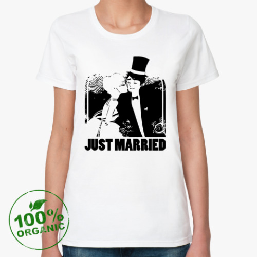 Женская футболка из органик-хлопка Just Married