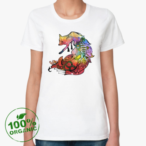 Женская футболка из органик-хлопка Nocturnal Fox