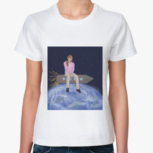 Классическая футболка космос