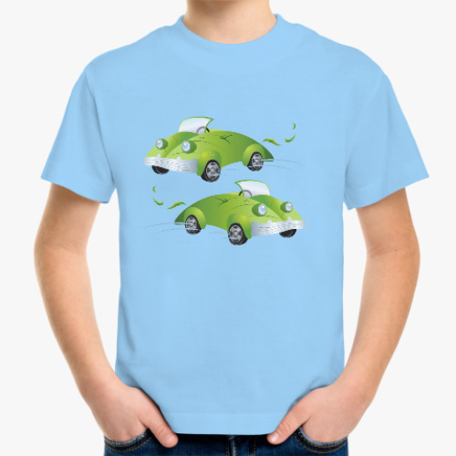 Детская футболка Эко-автомобили - Листья