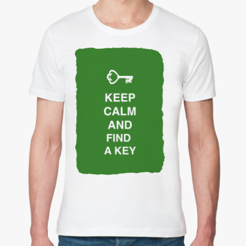 Футболка из органик-хлопка Keep calm and find a key