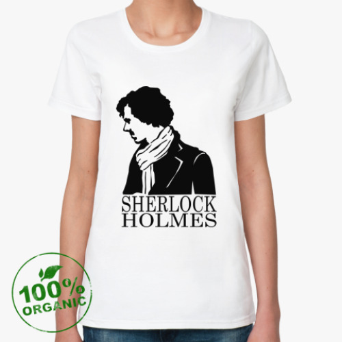 Женская футболка из органик-хлопка Шерлок Холмс