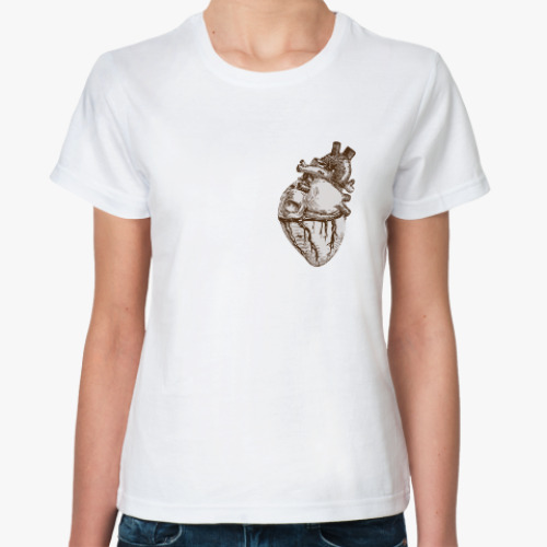 Классическая футболка Анатомия-сердце